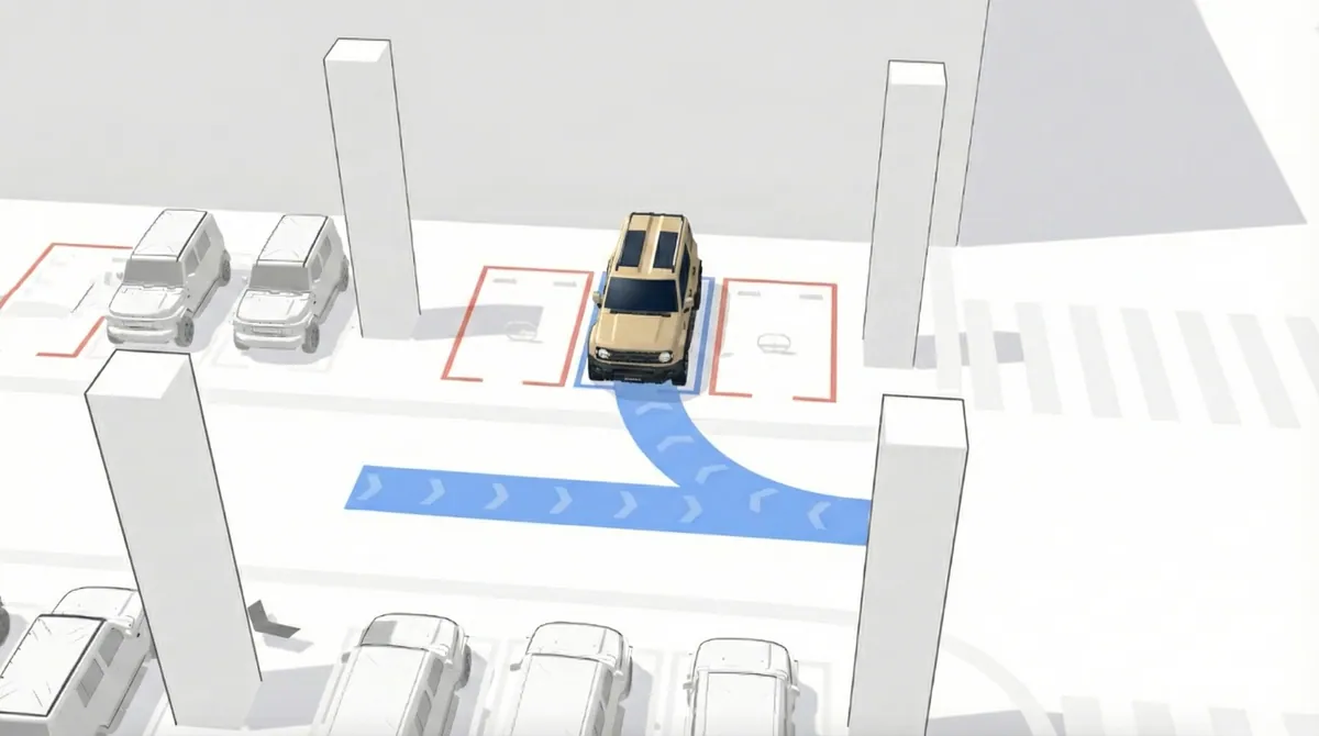 Illustration du stationnement automatique du iCAUR V27